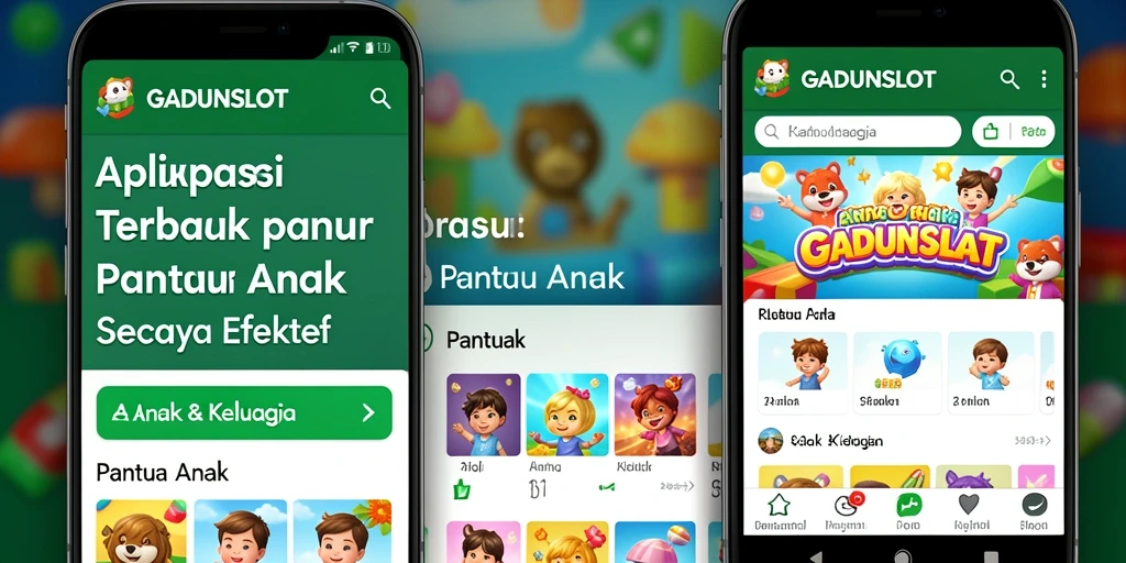 Antarmuka ramah anak GADUNSLOT untuk pemantauan aktivitas.
