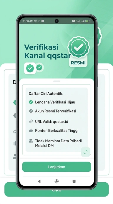Tampilan kanal resmi qqstar